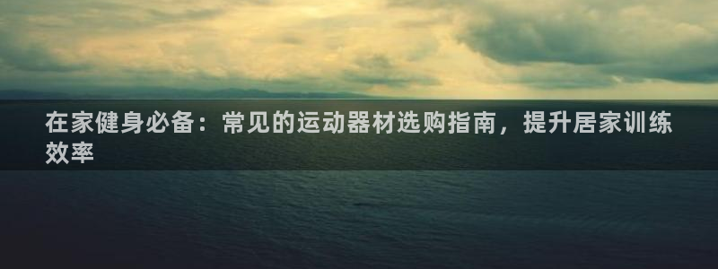 意昂3集团E.ON：在家健身必备：常见的运动器材选购